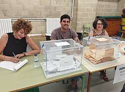 Mesa electoral en Valladolid