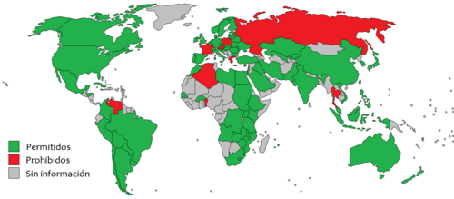 Países con legislación sobre OGM