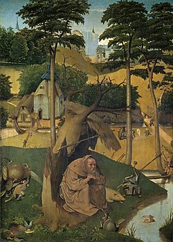 Fragmento o detalle de Las tentaciones de San Antonio por el Bosco.