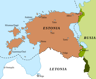 Mapa de las cesiones territoriales tras la anexión por la URSS en 1945