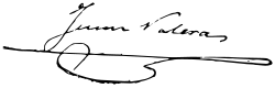 Firma de Juan Valera