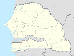 Mapa de localización de Saint Louis en Senegal