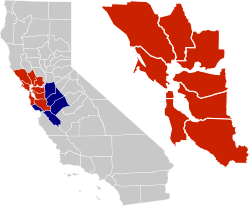 Representación gráfica e indicador regional de la subregión de California.