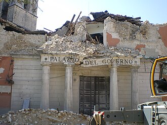 El Palacio de Gobierno tras el terremoto