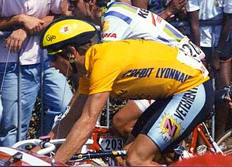 Greg LeMond durante el Tour de Francia 1990