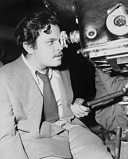 Welles durante el rodaje de The Magnificent Ambersons