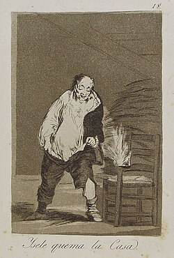 Grabado de Francisco de Goya perteneciente a la serie Los caprichos