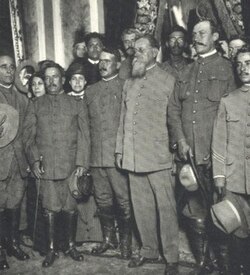 Venustiano Carranza junto al general Álvaro Obregón en 1914