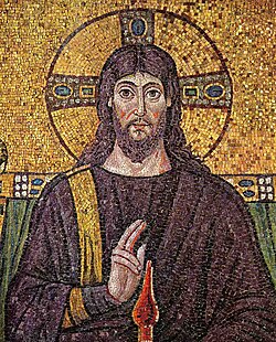 Mosaico ravenés del siglo VI de Jesucristo