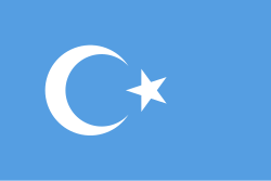 Bandera de los uigures de Sinkiang