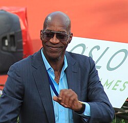Edwin Moses en los Bislett Games de 2017