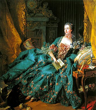 Retrato de Madame de Pompadour pintado por François Boucher en 1756.