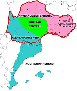 Clasificación supradialectal del occitano
