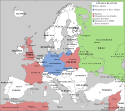 Mapa político de Europa en agosto de 1939