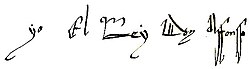 Firma manuscrita atribuida a Alfonso XI de Castilla
