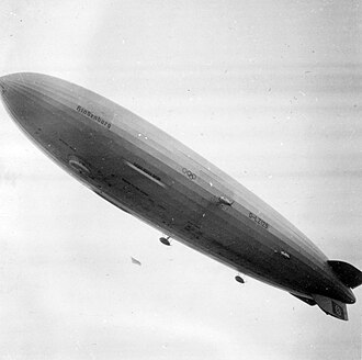 El Hindenburg sobrevolando Berlín durante los Juegos Olímpicos de 1936