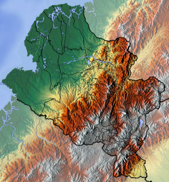 Mapa de localización del Volcán Cumbal