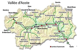 Paisaje natural del Valle de Aosta