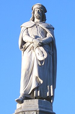 Estatua de Walther von der Vogelweide en Bolzano-Bozen.