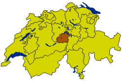 Detalle cartográfico o institucional de la zona alpina suiza.