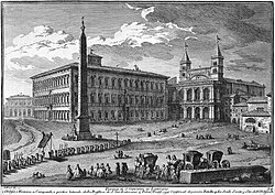 El Palacio de Letrán con el obelisco