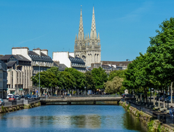 Vista general del casco histórico de Quimper