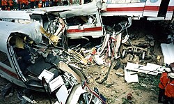 Zona del accidente ferroviario en Eschede