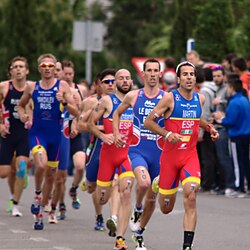 Emilio Martín en el Campeonato de Europa de duatlón 2015