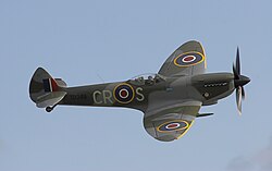 Supermarine Spitfire de la RAF durante la Segunda Guerra Mundial.