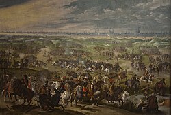 La batalla según una pintura de Sebastian Vrancx