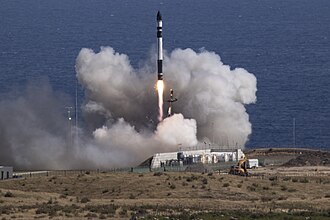 Representación de la marca y operaciones de Rocket Lab.