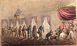 Ceremonia del besamanos en la corte carioca
