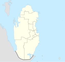 Mapa de ubicación de Doha dentro de Catar.