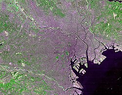 Vista satelital del Área del Gran Tokio