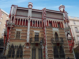 Vista general exterior de la Casa Vicens en Barcelona