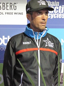 Retrato del ciclista Marco Marcato