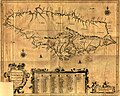 Mapa de la colonia de Jamaica de 1671