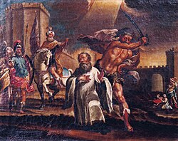Representación del martirio de San Eulogio de Córdoba en la catedral
