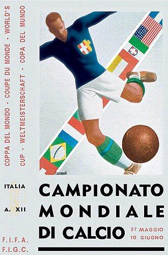 Imagen general representativa de la Copa Mundial de Fútbol de 1934