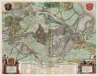 Mapa histórico del Sitio de Breda de 1637