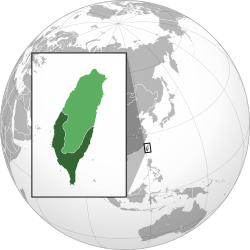 Mapa histórico de la ubicación de la Formosa neerlandesa