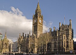 Ayuntamiento de Mánchester, ejemplo de arquitectura victoriana.