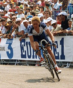 Eric Vanderaerden, ciclista belga ganador de la París-Roubaix de 1987.