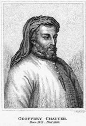 Retrato decimonónico de Geoffrey Chaucer