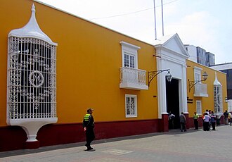 Fachada de la Casa de la Emancipación en Trujillo