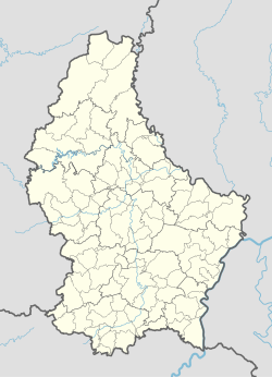 Mapa de localización de Pétange en Luxemburgo