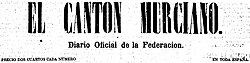Cabecera del periódico El Cantón Murciano