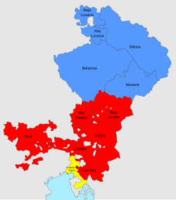 Mapa histórico de las posesiones de los Habsburgo