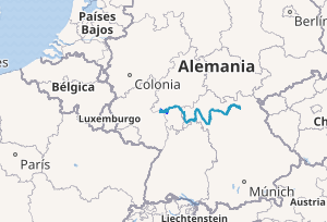 Mapa cartográfico de la cuenca del río Meno.