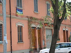 Calle Via Paolo Fabbri en Bolonia